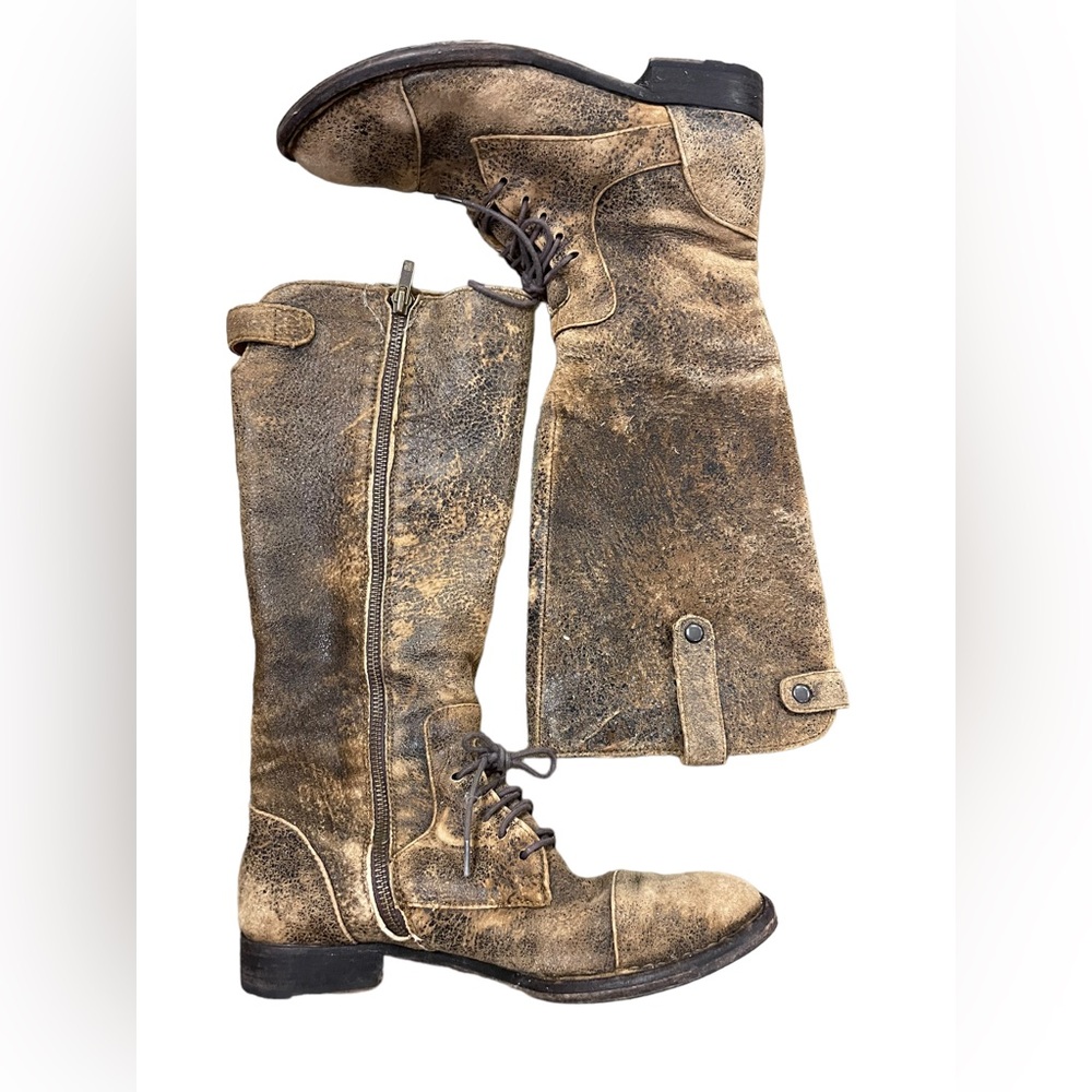 Born Crown Distressed leather boots size 6.5 women